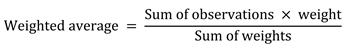 weighted average formula 1