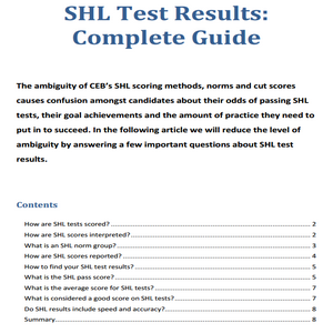 SHL test results